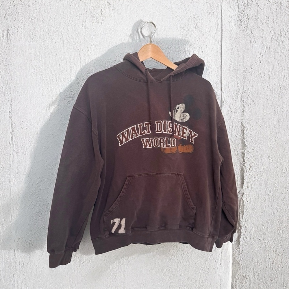 Vintage Disney Brown Hoodie y2k streetwear M